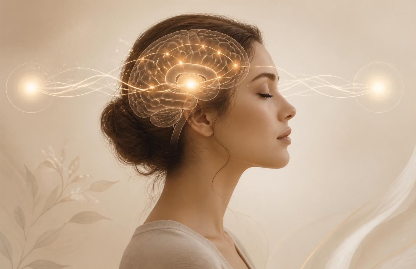 Illustration of calm brain pathways associated with EMDR therapy